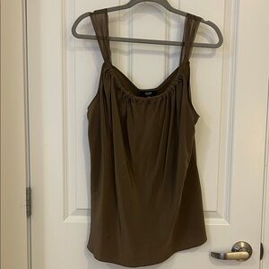 Alfani Brown Ruched Strap Sleeveless Camisole